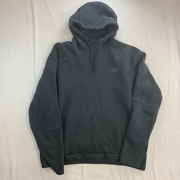Nike Hoodie Mens Large Black Sportswear Tech Fleece Full Zip Hooded Jacket - Picture 1 of 8